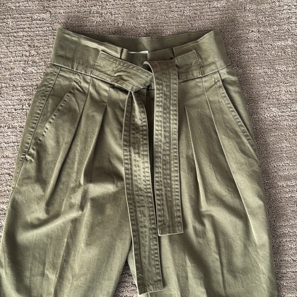 A.L.C. Karey Belted High Rise Pant in Light Army - Picture 3 of 9